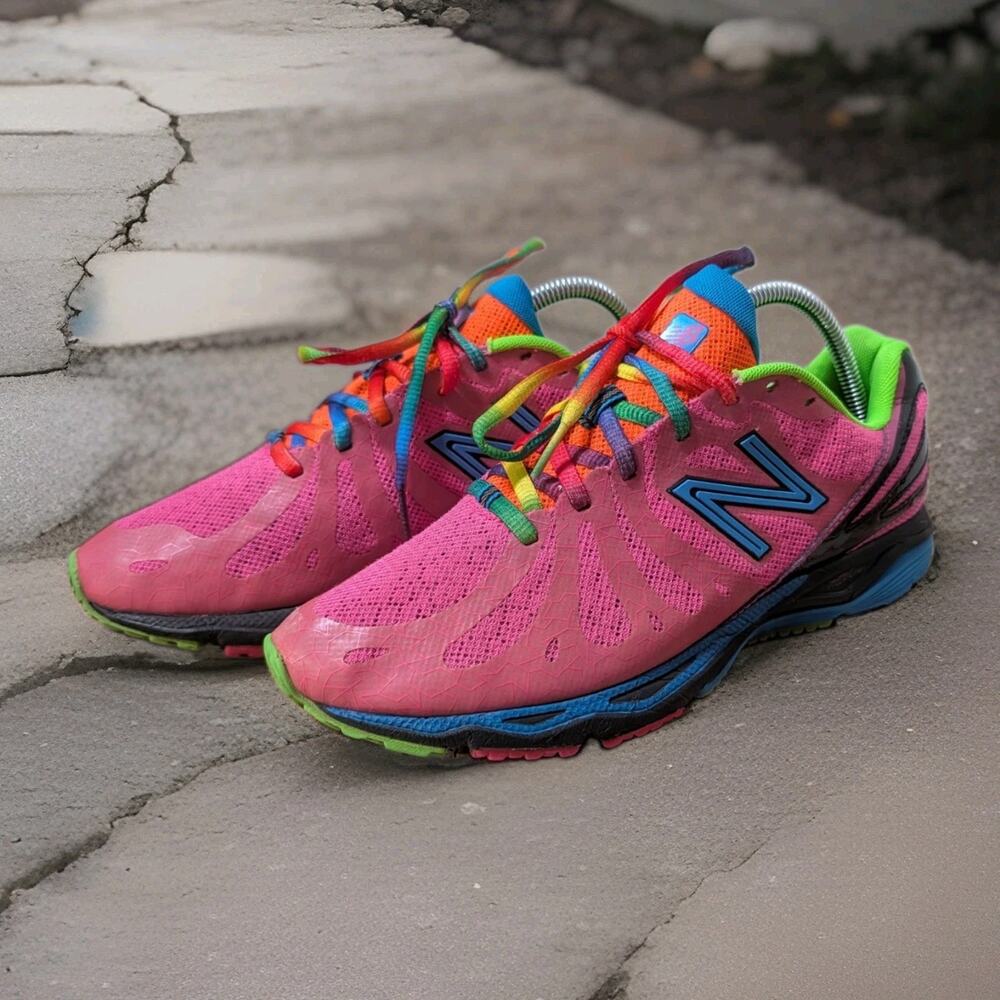 New Balance 890 V3 Womens 8.5 B Pink Rainbow Multicolor Running Shoes W890CP3